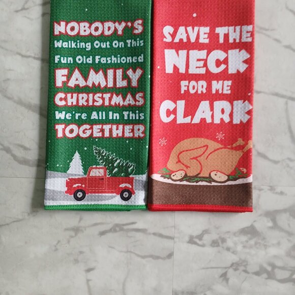 Other - Christmas Vacation 2 pc Set Christmas Kitchen Towels